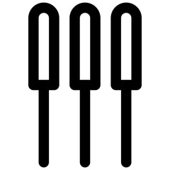 Acupuncture. Editable stroke vector icon.