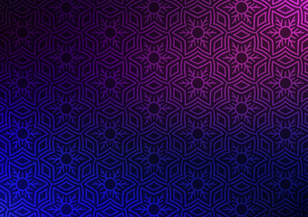 Pattern purple flower gradient blue dark background