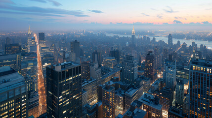 Fototapeta premium Dusk in New York 