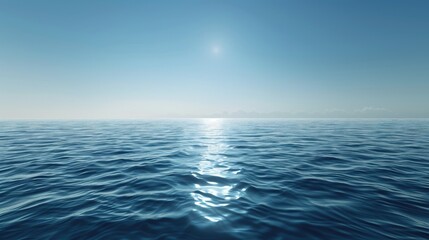 Obraz premium Calm blue sea with no sight of the horizon