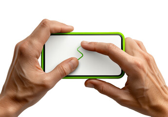 Hands Using a Phone, Pinching Gesture