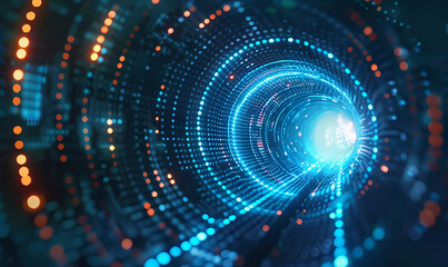 Obraz premium binary code tunnel