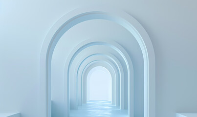 white arch in the corridor