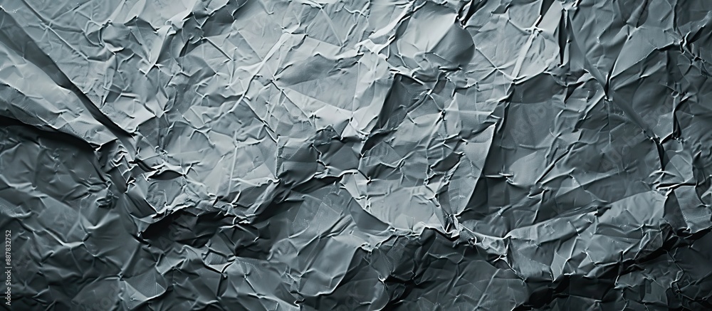 Aufkleber Texture of a crumpled gray paper set against a vignette background ideal as a copy space image