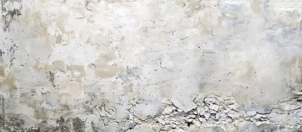 Aufkleber aged white and grey weathered concrete backdrop with ample copy space image for design use