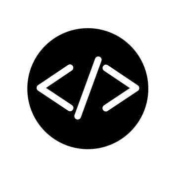 Code symbol vector with simple design.coding icon