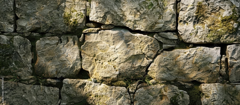 Poster A background made of stone with an open area for inserting a picture known as a copy space image