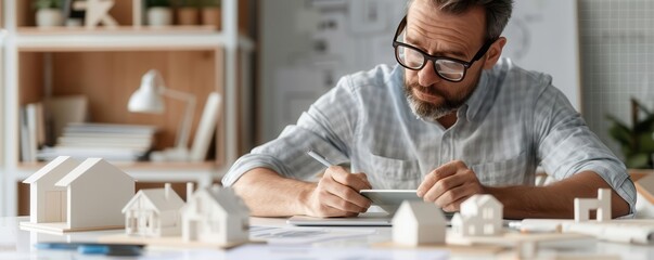 Architect using augmented reality for web design, web development, AR technology