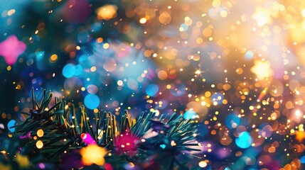 Selective focus holiday background for a joyful New Year