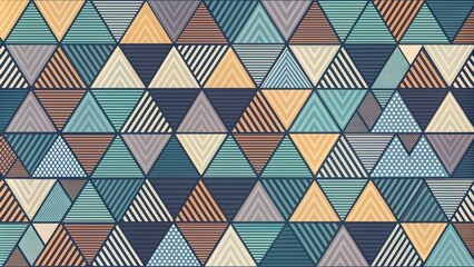 Abstract vector background featuring a seamless geometric pattern of simple triangle shapes in a stylish and modern vector texture.