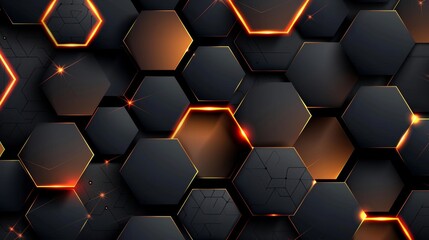Abstract Background From Hexagons. Futuristic, Technology, Energy and Science Concept.