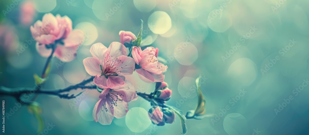 Poster Create a soft focus with beautiful aesthetic and out of focus areas in a photograph leaving an appealing copy space image