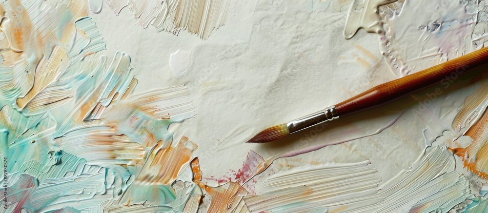 Poster Writing utensil on the blank sheet of paper with plenty of space for further additions Copy space image