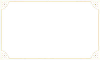 Line golden frame, celestiam minimal esoteric border, mystyc linear decoration with dots, corners isolated on dark background. Geometric shape, tarrot 