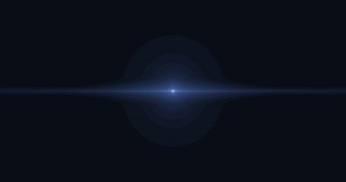 abstract blue color bright lens flare pulse flashes leak for transitions on black background, movie titles