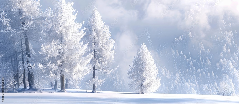 Aufkleber background featuring winter scenery with copy space image