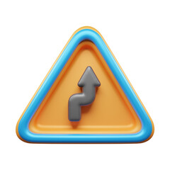 Traffic Sign And Symbol 3D Icon or Road sign 3d icon