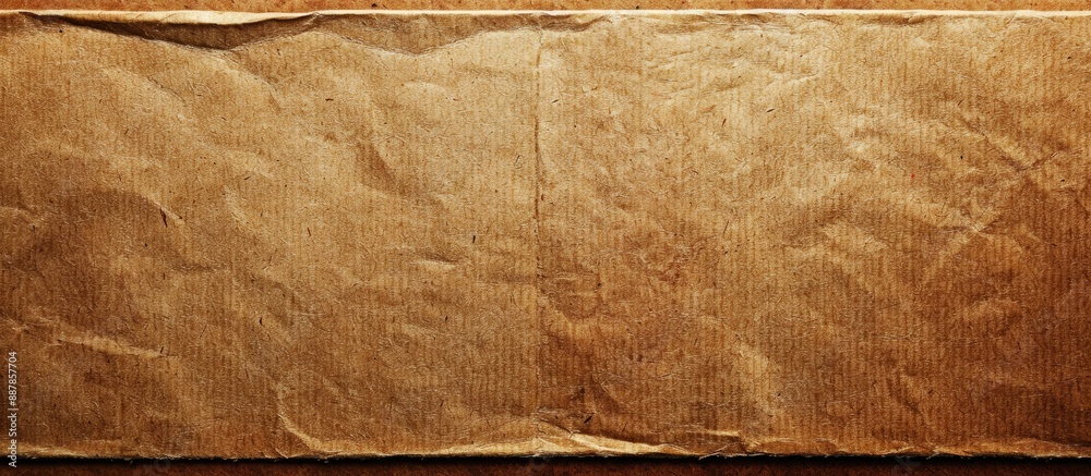 Poster Background with a textured brown paper box carton pattern ideal for copy space image