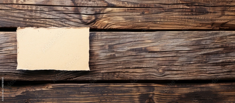 Aufkleber wooden background with copy space image for leaving a message on a blank paper note