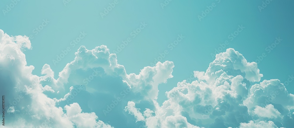 Poster gorgeous clouds set against a blue sky create a picturesque scene in this nature themed copy space i