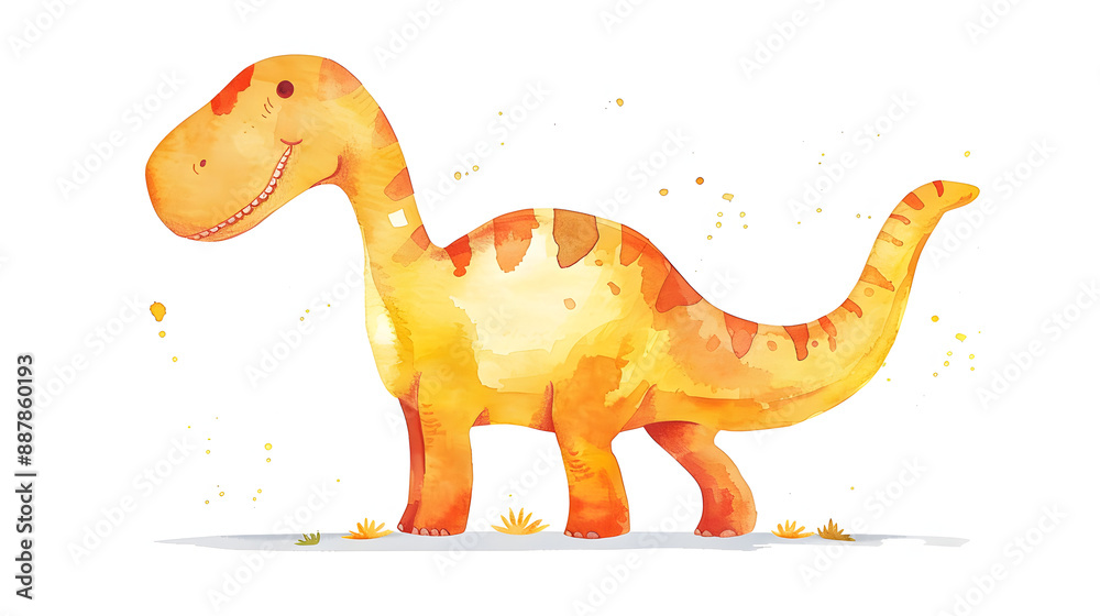 Wall mural Watercolor dinosaurs 