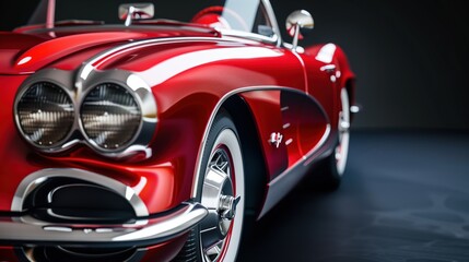 Classic Cars in Studio: Vintage Elegance with Photorealistic Details and Rich Textures