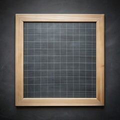 Empty blackboard with white chalk marks on a black square paper background, surrounded by subtle shadows, conveying a sense of creativity and intellectual pursuit.