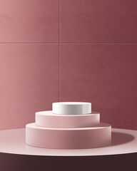 Podium for cosmetic product display