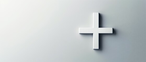 Obraz premium A white cross with a plus sign in the middle