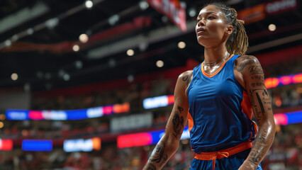 Young African American Pro BasketBall Player