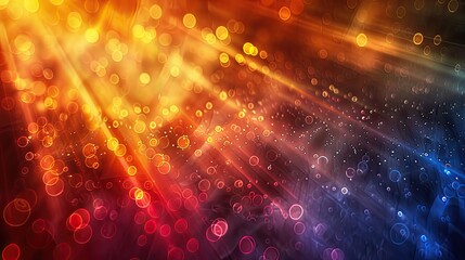 Fototapeta premium Abstract glowing lights in blue and orange.