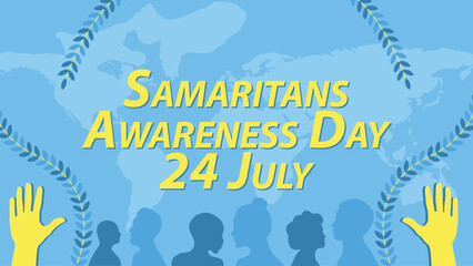 Samaritans Awareness Day vector banner design illustration
