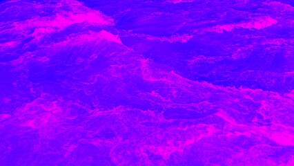 Fototapeta premium red and blue water bubbles on the surface ripples. Defocus blurred transparent pink colored clear calm water surface texture with splash and bubbles. Water waves with shining pattern texture.