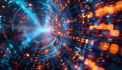 Obraz premium Abstract Futuristic Technology Background