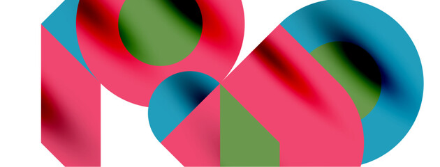 Obraz premium Circle pattern, round elements with lines and arrows composition for wallpaper, banner, background or landing