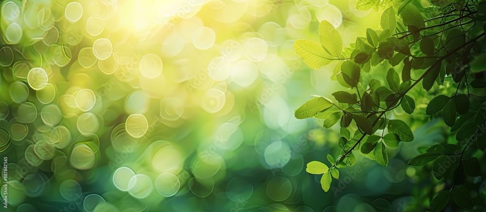 Poster Background with a blurred nature theme suitable for adding text or designs known as a copy space image
