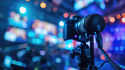 Obraz premium High-Resolution Background for Live News Coverage