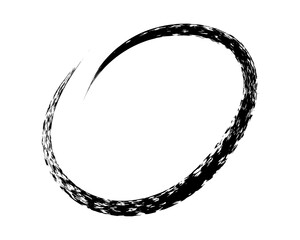 chalked circle frame grunge oval brush. underline and strikethrough stroke charcoal symbol for diagrams. Vector doodle marker drawing. Freehand stripe.
