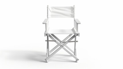 Fototapeta premium White Folding Director's Chair