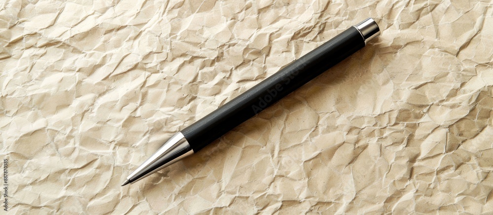 Aufkleber Writing utensil on the blank sheet of paper with plenty of space for further additions Copy space image
