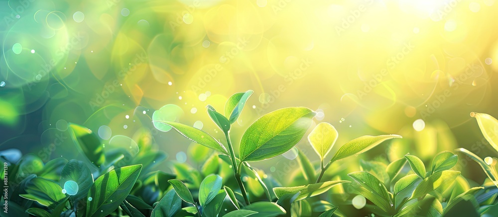 Poster Background with a blurred nature theme suitable for adding text or designs known as a copy space image