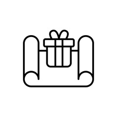 Party Invitation outline icons, minimalist vector illustration ,simple transparent graphic element .Isolated on white background