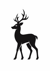 Deer silhouette vector illustration