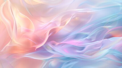 Obraz premium Harmonious pastel colors with glowing flower shapes as background