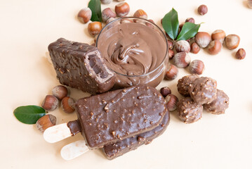 Sorvete chocolate avelã