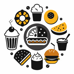 food and drink icons logo vector illustration