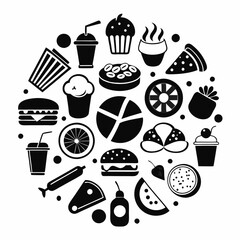 food and drink icons logo vector illustration