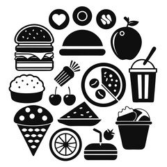 food and drink icons logo vector illustration