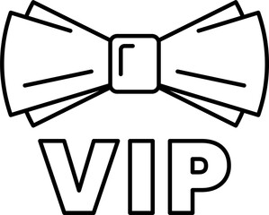 Vip event bow tie icon outline vector. Cinema concert. Music party