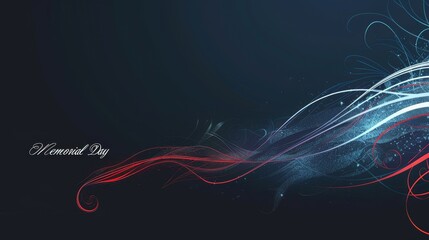 Gradient from navy to sky blue with red white lines and glowing text